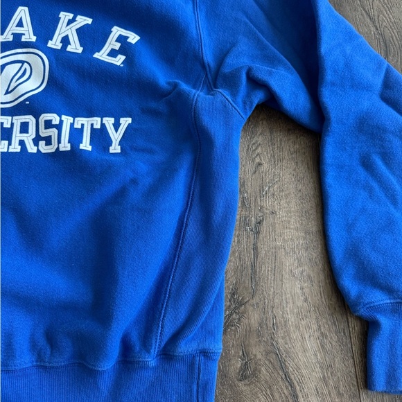 Vintage Drake University sweatshirt.  Unisex size small.  Royal blue. - Picture 4 of 7